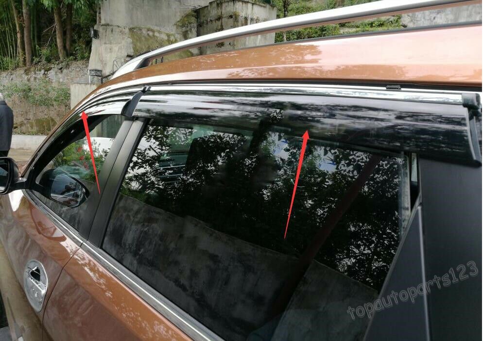 Window Visor Vent Shades Sun Rain Guard For Nissan Rogue X-Trail T32 2014-2017