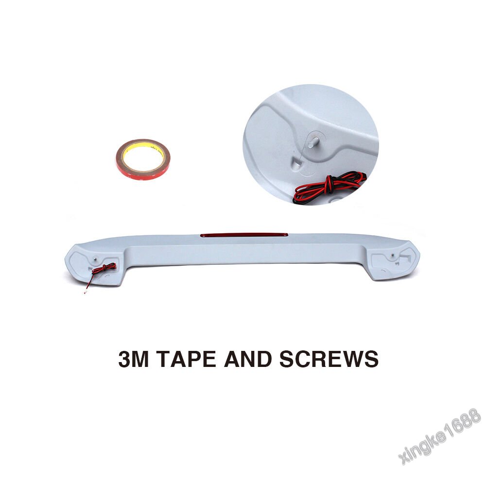 For Subaru Forester 06-07 Unpainted Rear Roof Spoiler Wing with Light Strip
